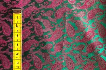 PINK GREEN PAISLEY Seidenjacquard aus Vietnam